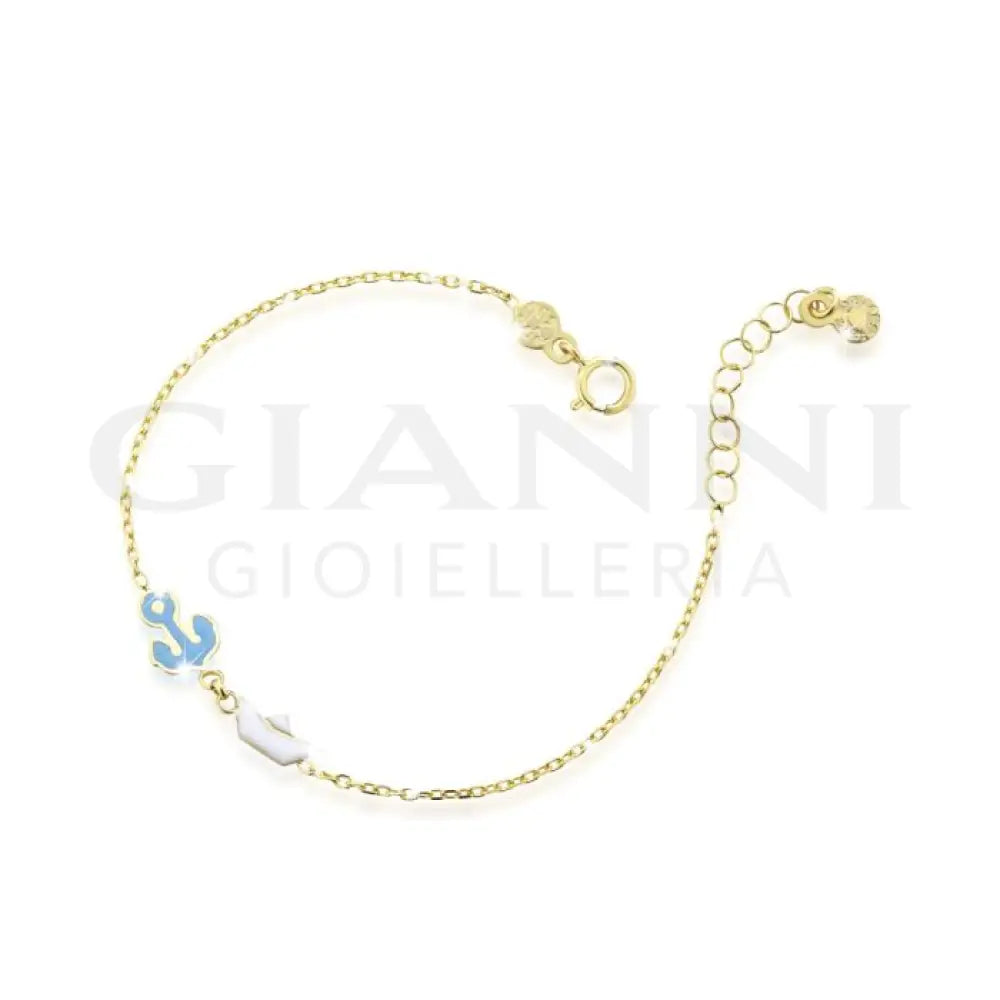 Bracciale leBebé - Toys con àncora e barchetta in oro giallo - Bracciali