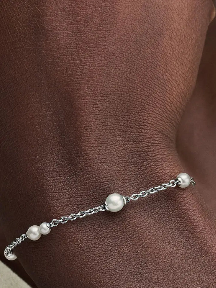 Bracciale Pandora - Catena Con Perle d’Acqua Dolce Coltivate Bracciali