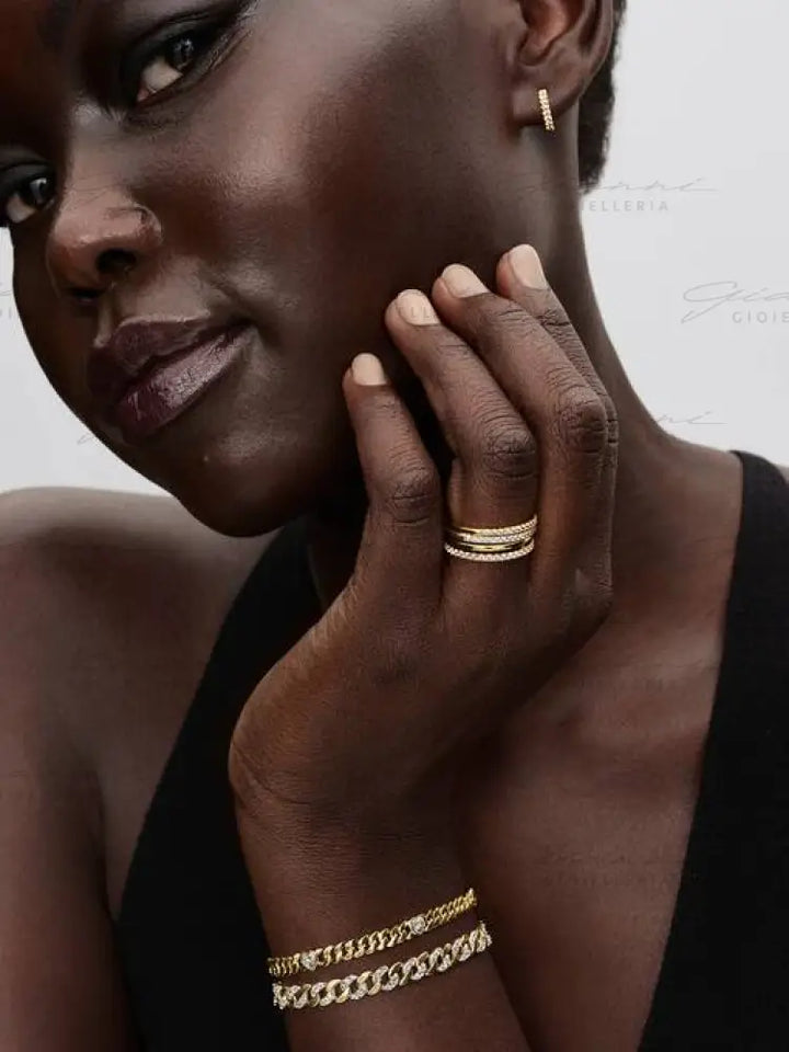 Bracciale Pandora - Catena Maglia Cubana con Cuori Bracciali