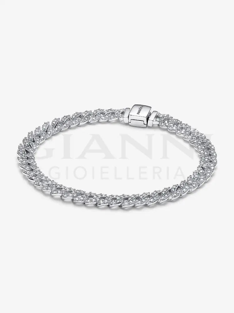 Bracciale Pandora - Catena Maglia Cubana Pavè Bracciali