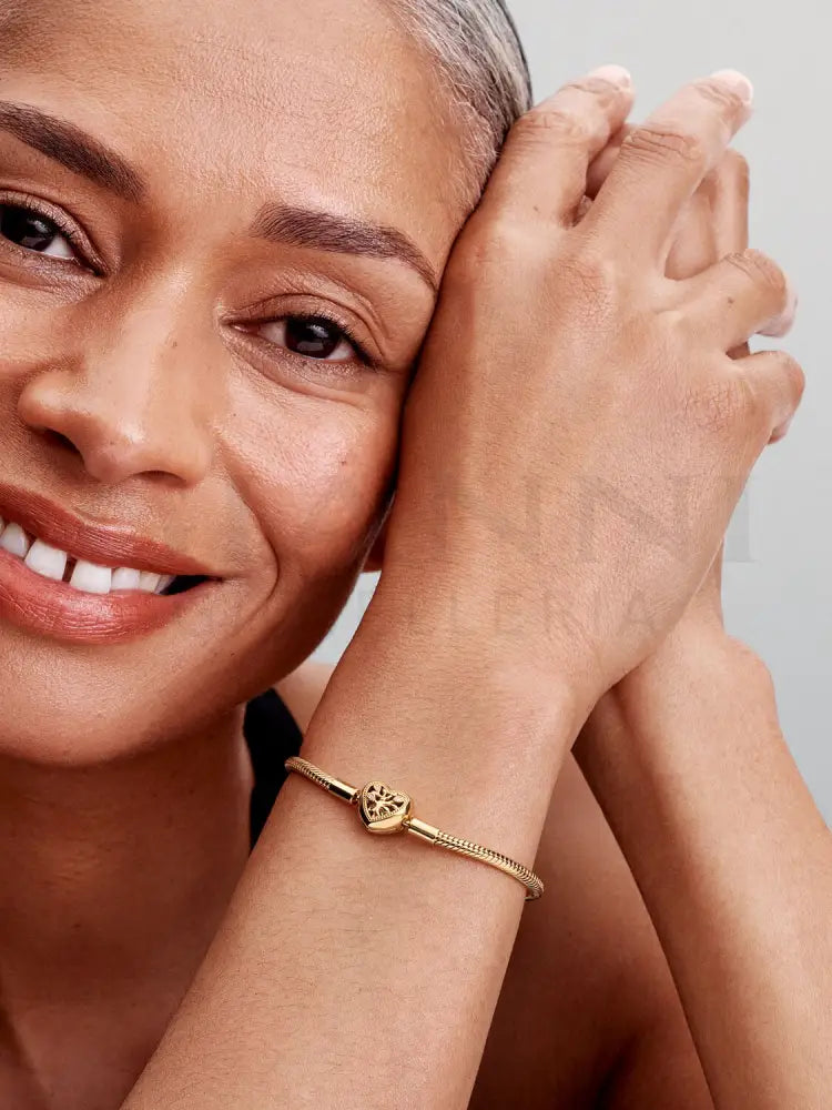 Bracciale Pandora - Con Chiusura a Cuore Albero della Famiglia con Placcatura in Oro Bracciali