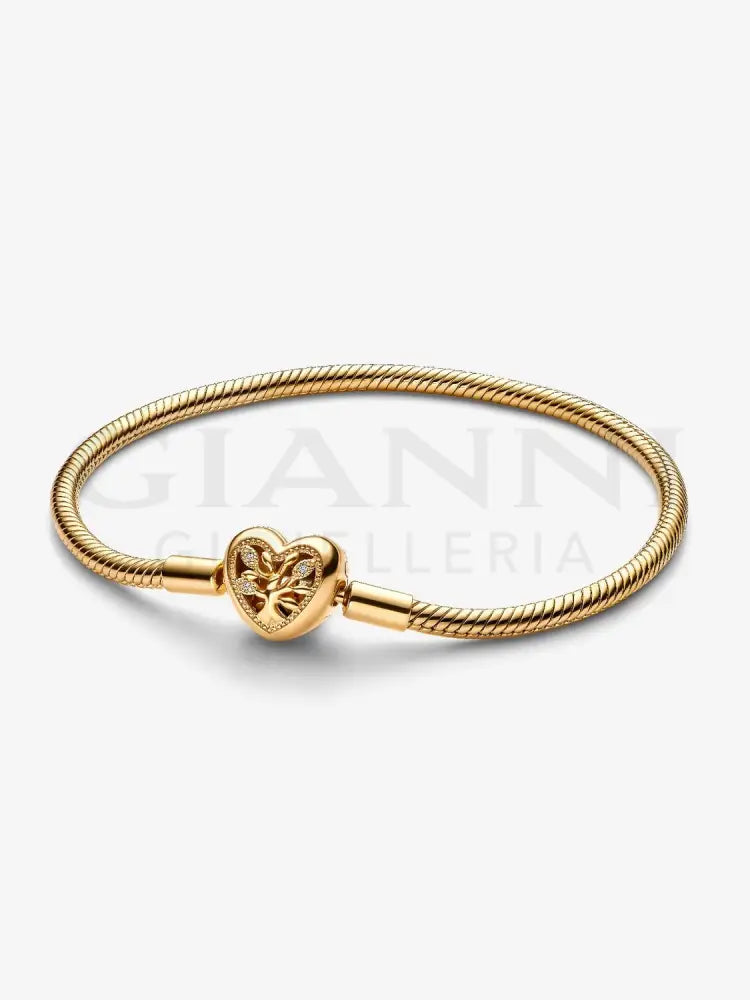 Bracciale Pandora - Con Chiusura a Cuore Albero della Famiglia con Placcatura in Oro Bracciali