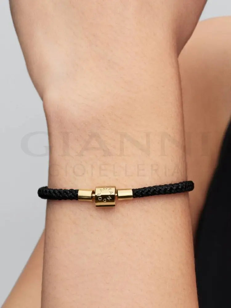 Bracciale Pandora - Corda Nera con Chiusura a Barile Bracciali