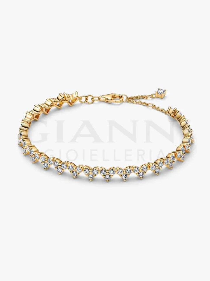 Bracciale Pandora - Cuori con Tre Pietre Bracciali