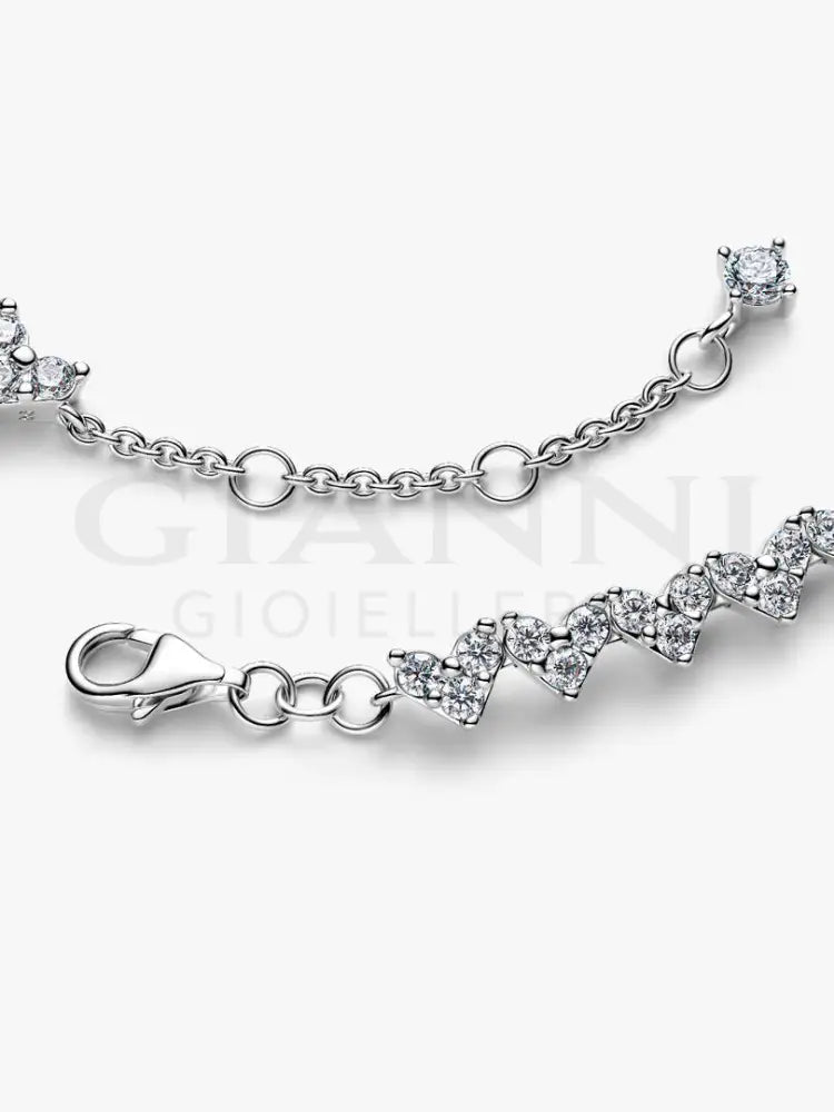 Bracciale Pandora - Cuori con Tre Pietre Bracciali