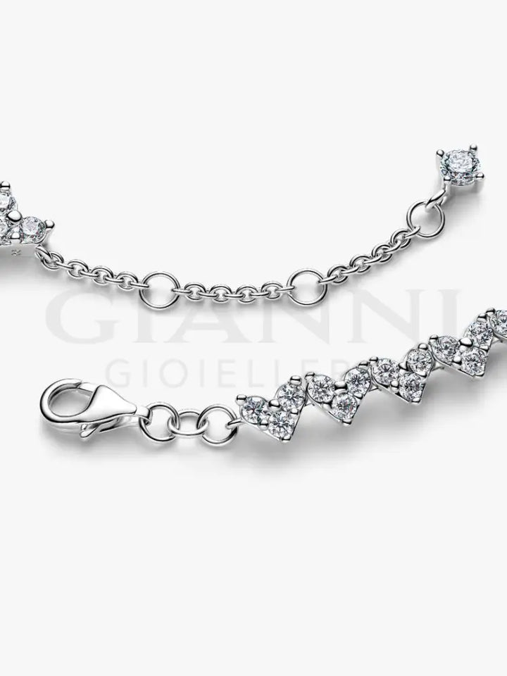 Bracciale Pandora - Cuori con Tre Pietre Bracciali