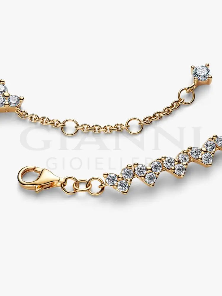 Bracciale Pandora - Cuori con Tre Pietre Bracciali