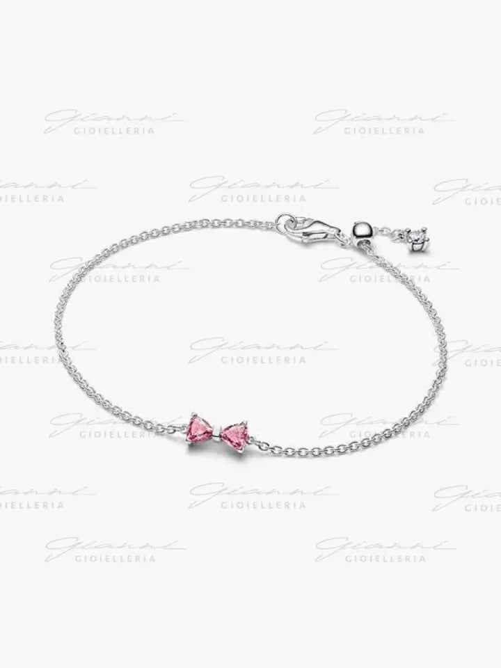 Bracciale Pandora - Fiocco Luminoso Rosa Bracciali