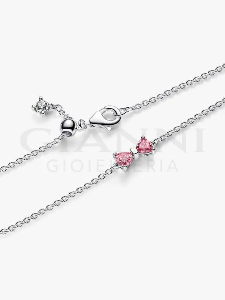 Bracciale Pandora - Fiocco Luminoso Rosa Bracciali