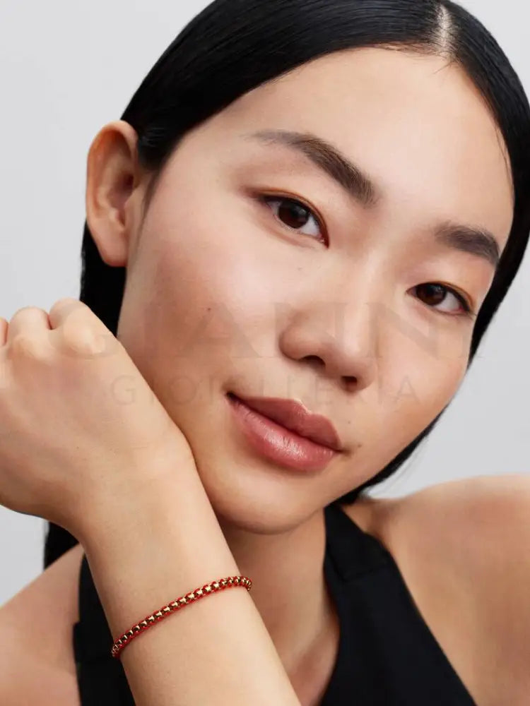 Bracciale Pandora - Intreccio Tessuto Rosso Bracciali