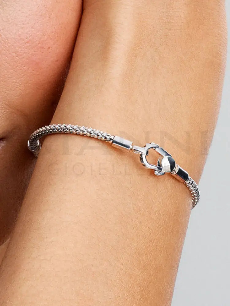 Bracciale Pandora - Maglia Geometrica con Chiusura a Moschettone Bracciali
