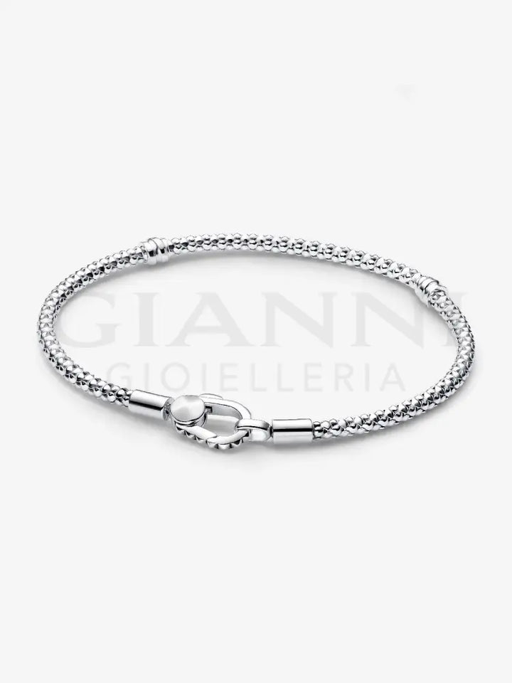 Bracciale Pandora - Maglia Geometrica con Chiusura a Moschettone Bracciali
