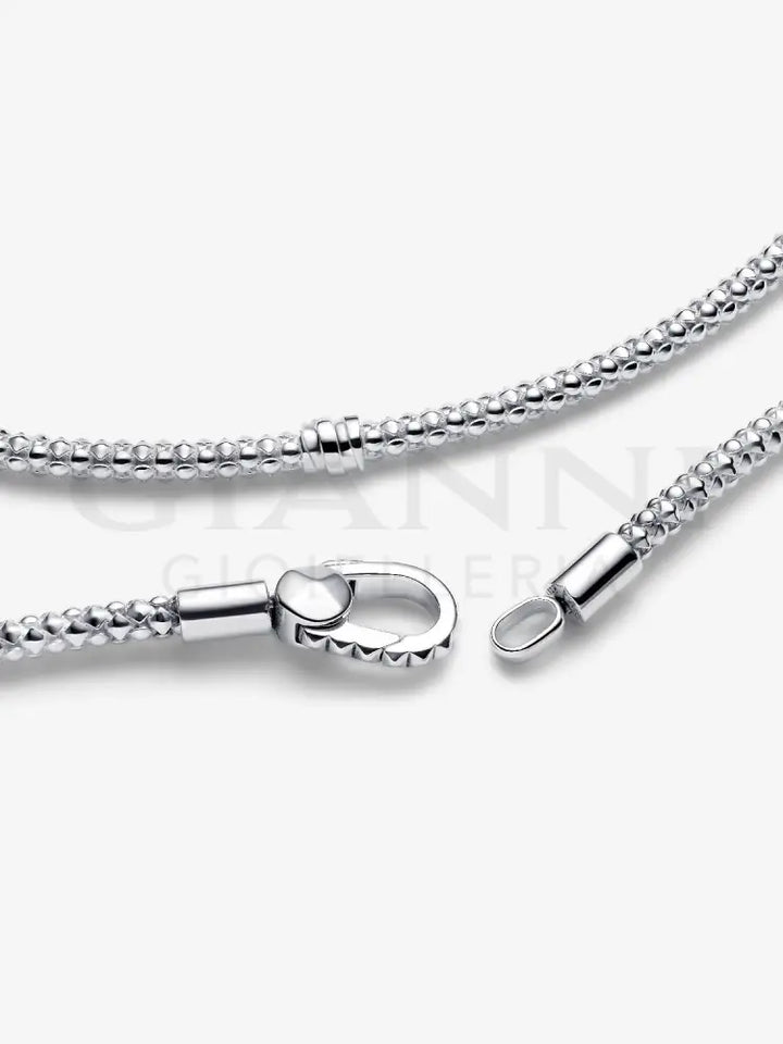 Bracciale Pandora - Maglia Geometrica con Chiusura a Moschettone Bracciali