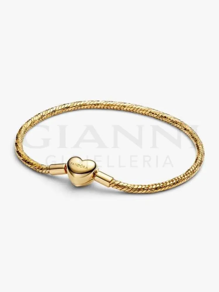 Bracciale Pandora - Maglia Snake Sfaccettata con Chiusura a Cuore Bracciali