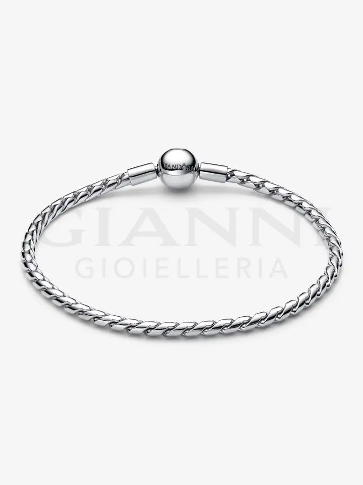 Bracciale Pandora - Maglia Spiga con Chiusura a Sfera in Argento Bracciali