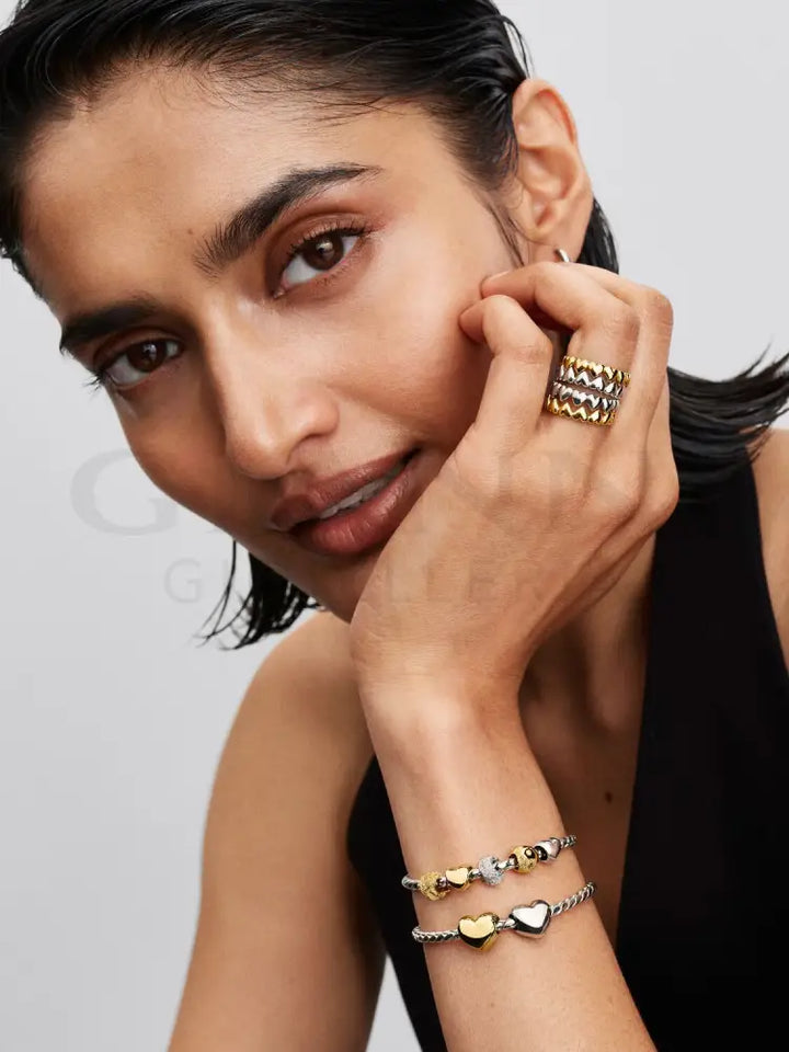 Bracciale Pandora - Maglia Spiga con Chiusura a Sfera in Argento Bracciali