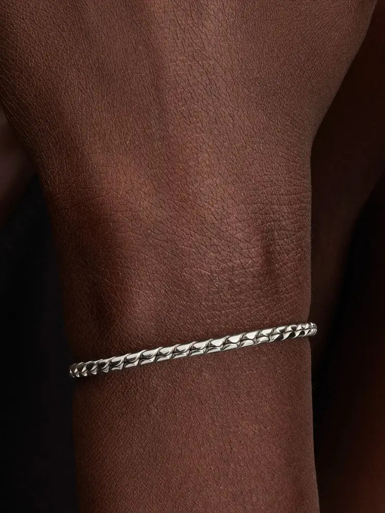 Bracciale Pandora - Maglia Spiga con Chiusura a Sfera in Argento Bracciali