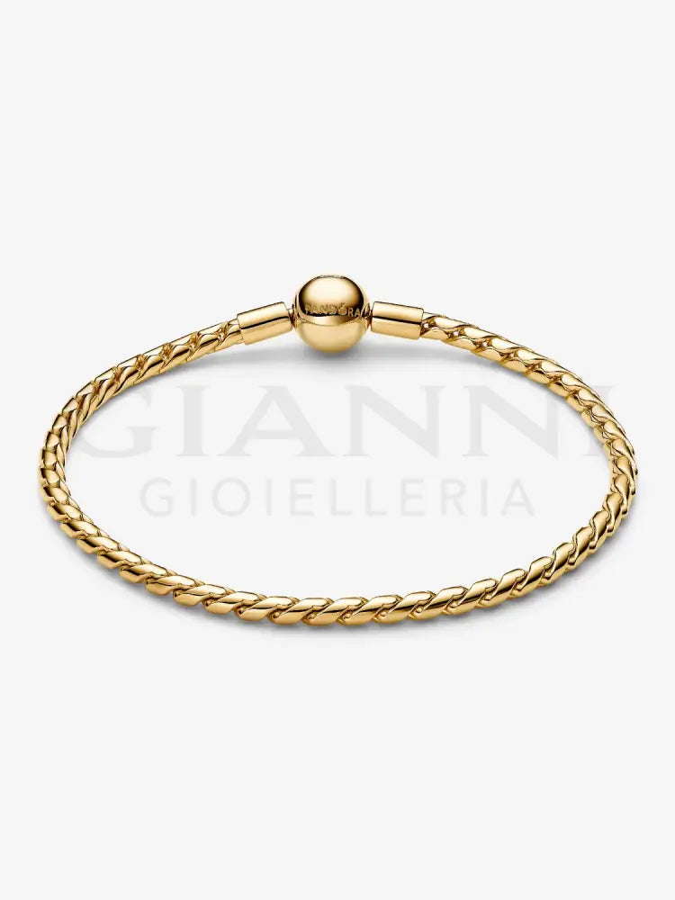 Bracciale Pandora - Maglia Spiga con Chiusura a Sfera con Placcatura in Oro Bracciali