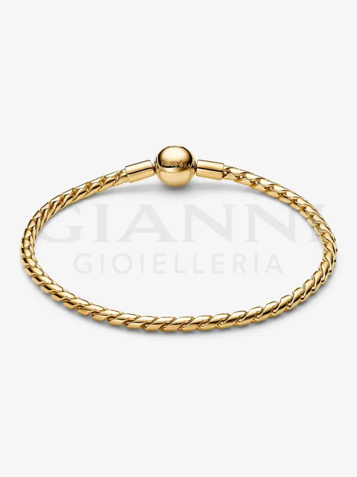 Bracciale Pandora - Maglia Spiga con Chiusura a Sfera con Placcatura in Oro Bracciali