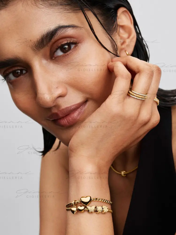 Bracciale Pandora - Maglia Spiga con Chiusura a Sfera con Placcatura in Oro Bracciali