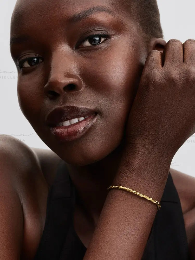 Bracciale Pandora - Maglia Spiga con Chiusura a Sfera con Placcatura in Oro Bracciali