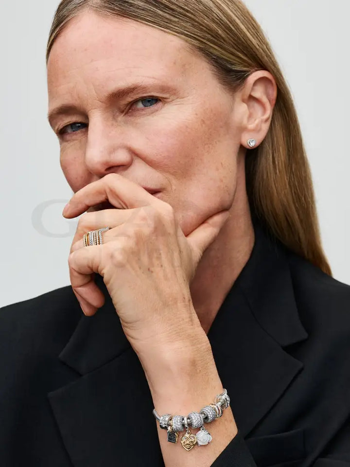 Bracciale Pandora - Moments con Chiusura a Cuore in Argento Bracciali