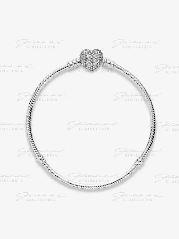 Bracciale Pandora - Moments con Chiusura a Cuore Pavè Bracciali