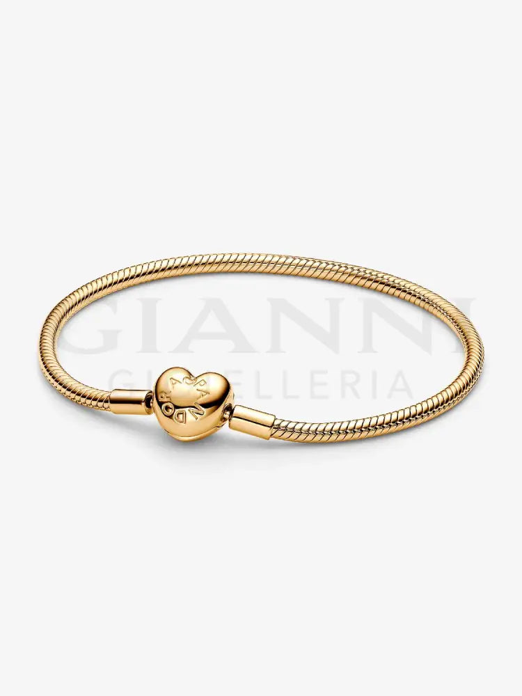 Bracciale Pandora - Moments con Chiusura a Cuore con Placcatura in Oro Bracciali