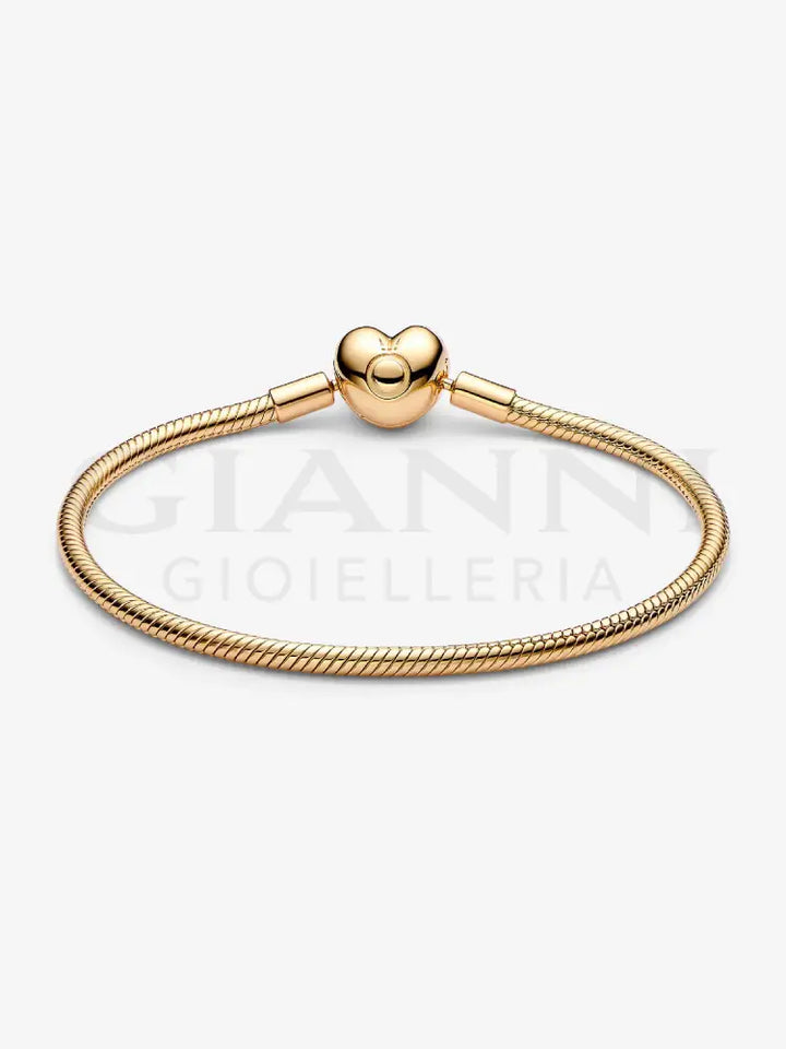 Bracciale Pandora - Moments con Chiusura a Cuore con Placcatura in Oro Bracciali