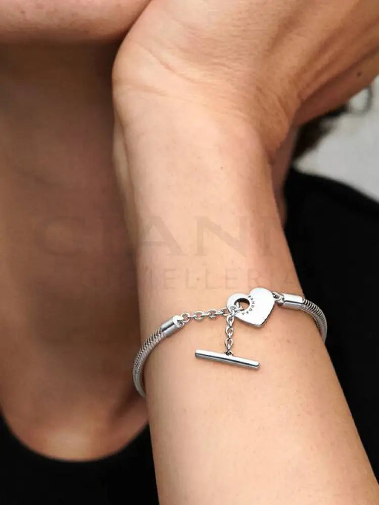 Bracciale Pandora - Moments con Chiusura a T e Cuore Bracciali