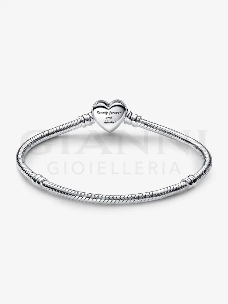 Bracciale Pandora - Moments con maglia snake e chiusura a cuore con infinito scintillante in Argento Bracciali