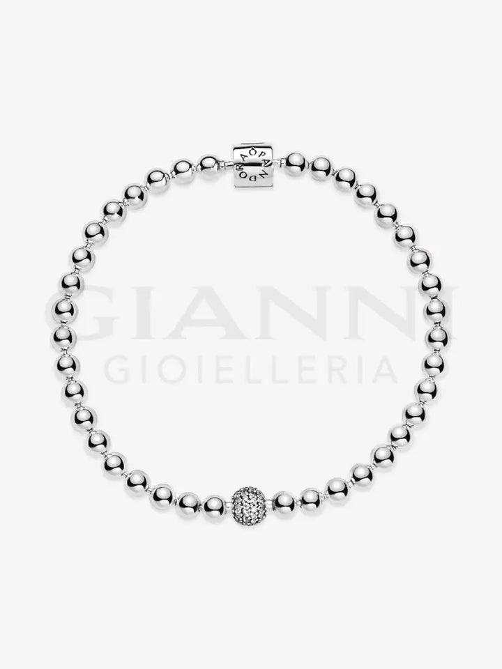 Bracciale Pandora - Sfere e Pavè in Argento Bracciali