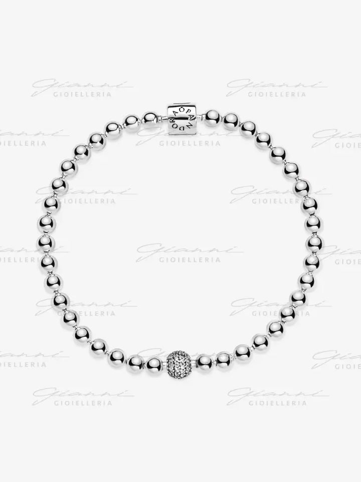 Bracciale Pandora - Sfere e Pavè in Argento Bracciali