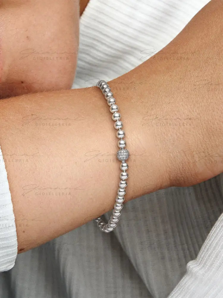 Bracciale Pandora - Sfere e Pavè in Argento Bracciali
