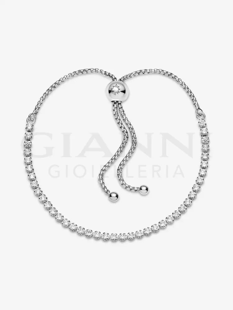 Bracciale Pandora - Tennis con chiusura regolabile in Argento Bracciali