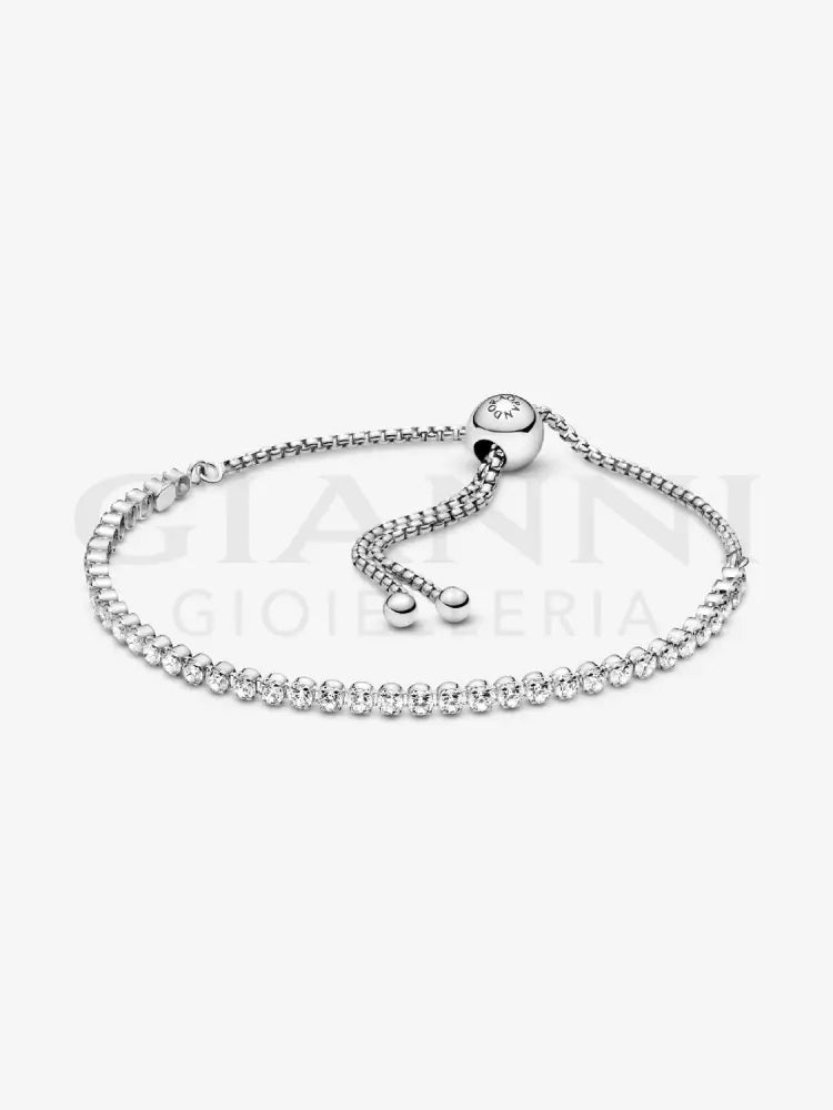Bracciale Pandora - Tennis con chiusura regolabile in Argento Bracciali