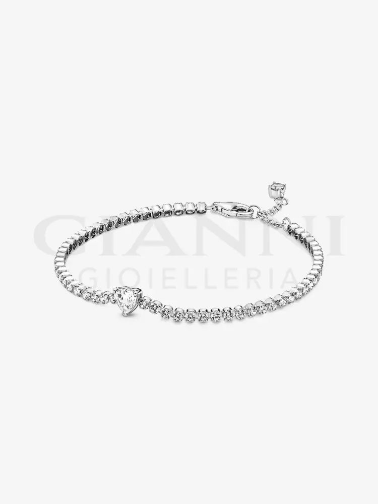 Bracciale Pandora - Tennis con Cuore in rilievo Bracciali