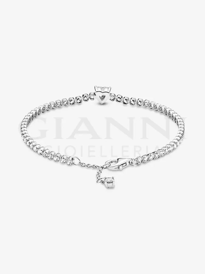 Bracciale Pandora - Tennis con Cuore in rilievo Bracciali