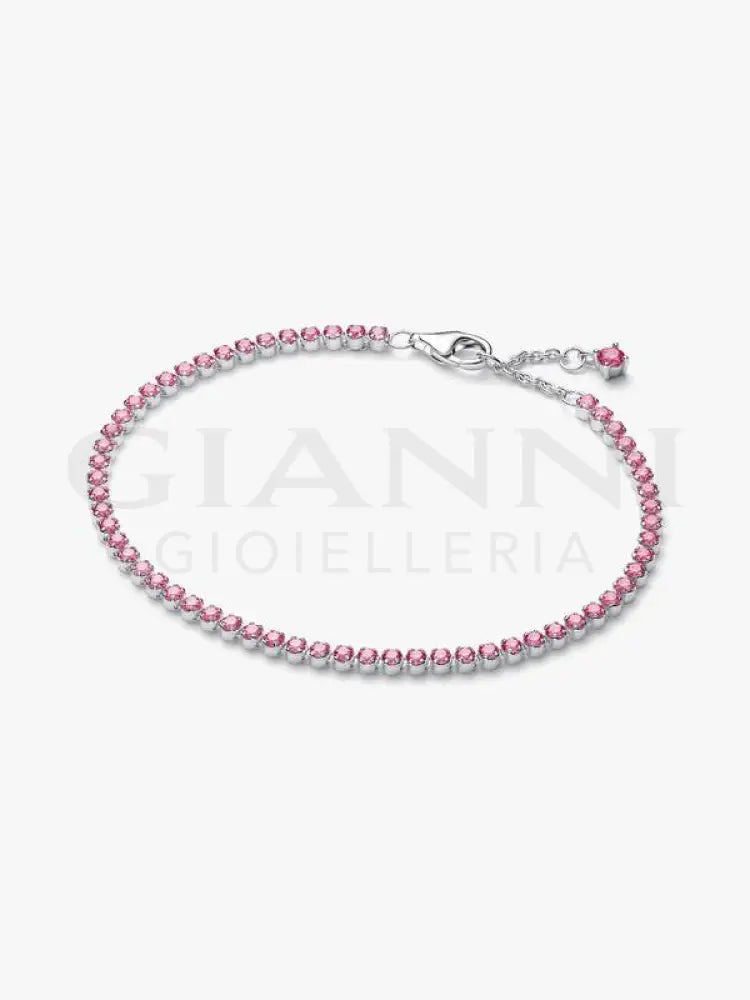 Bracciale Pandora - Tennis con Pietre Rosa Piccole Bracciali