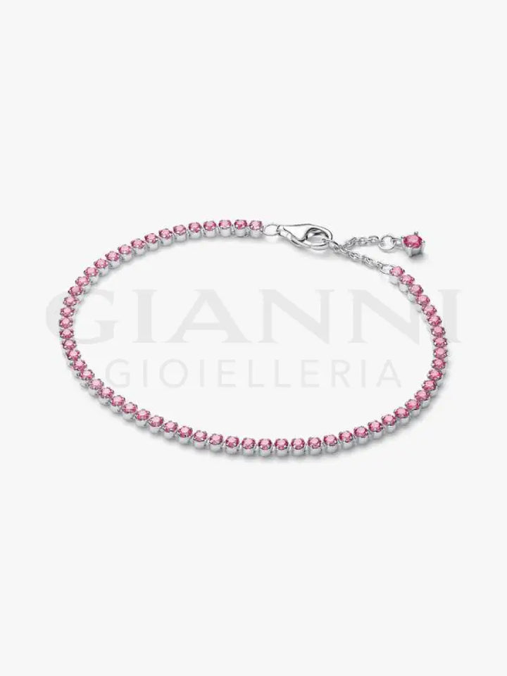 Bracciale Pandora - Tennis con Pietre Rosa Piccole Bracciali