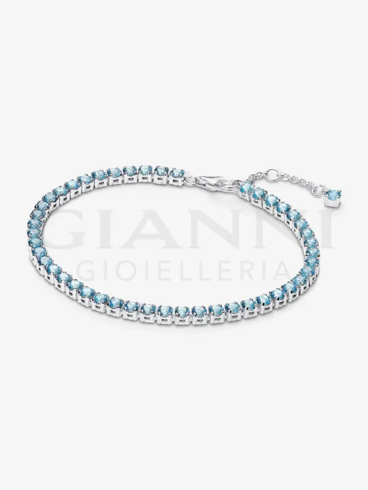 Bracciale Pandora - Tennis Cristalli Azzurri in Argento Bracciali
