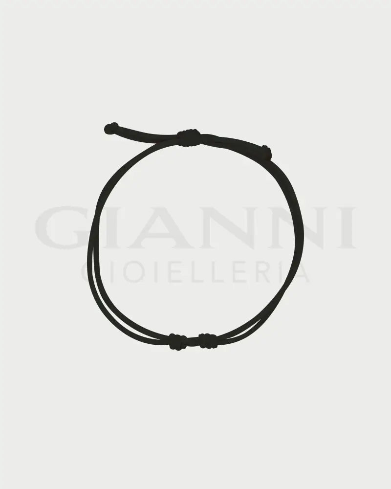 Bracciale Rue Des Mille - Soft cord Base Nero Bracciali