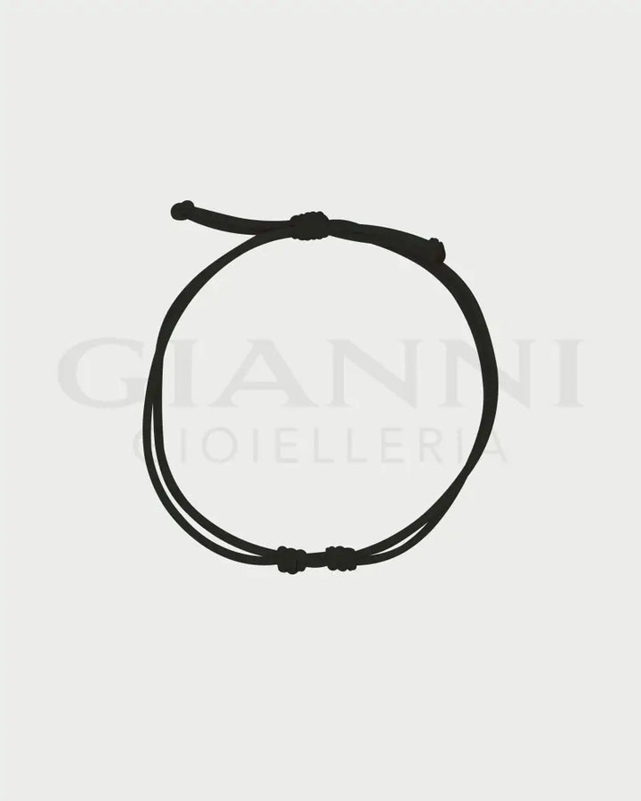 Bracciale Rue Des Mille - Soft cord Base Nero Bracciali