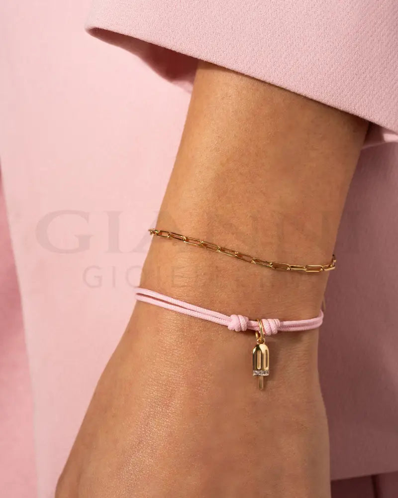 Bracciale Rue Des Mille - Soft cord Base Rosa Pastello Bracciali