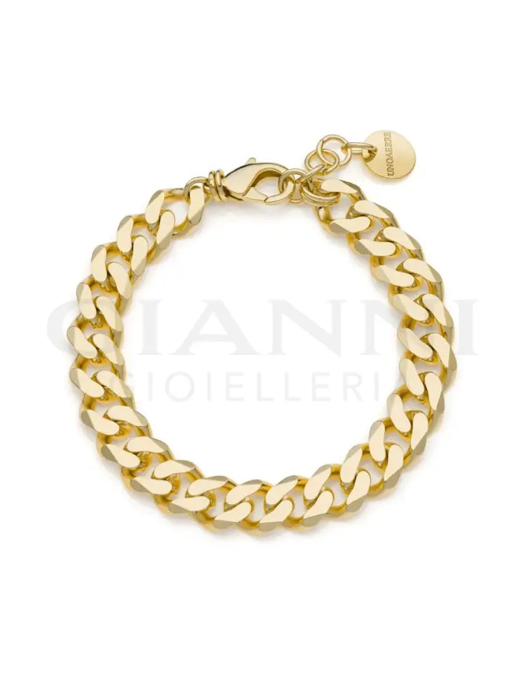 Bracciale Unoaerre - Catena grumette dorata diamantata - Bracciali
