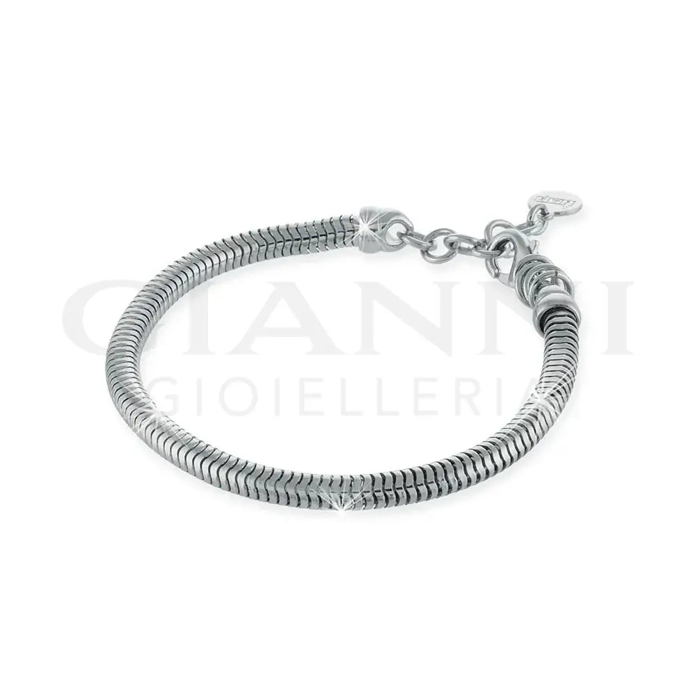 Bracciale Unoaerre - Maglia tubolare argentato - Bracciali