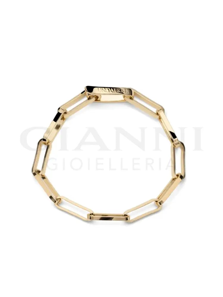Bracciale Unoaerre - Paperclip dorato - Bracciali