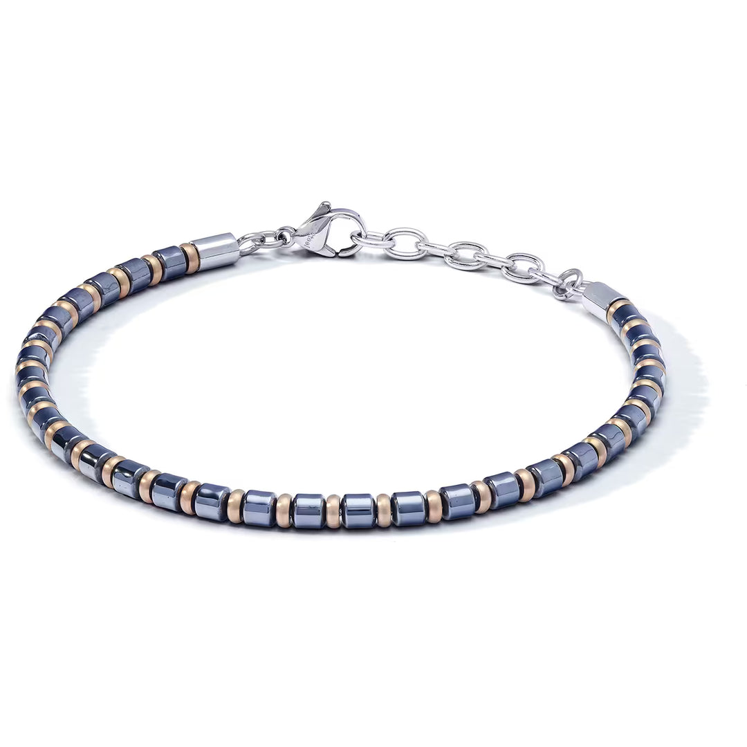 Bracciale Comete - Acciaio Pvd Rosé ed Ematite Nera
