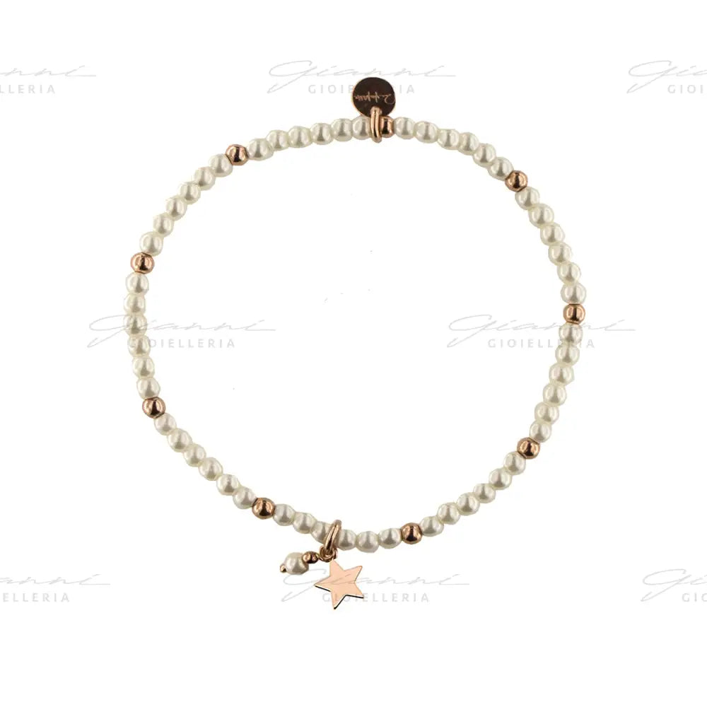 Braccialetto Rue Des Mille - Elastico Con Perle E Palline Stella Bracciali