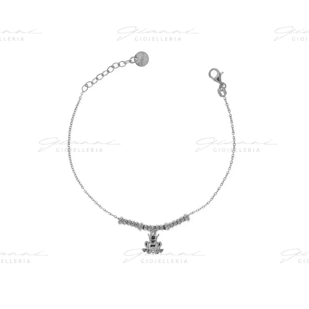 Braccialetto Rue Des Mille - Micro Anelli Ranocchio Rodio Bracciali